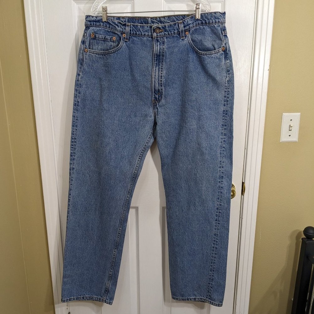 Levi's 505 Vintage Black Batwing Tag Regular Fit Straight Leg Jeans - W42 x L32*